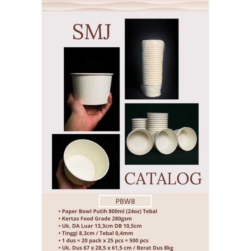 Rice bowl / Paper bowl 800ml / bowl 800ml dan tutup /  paper bowl 800ml dengan tutup / paper bowl pu