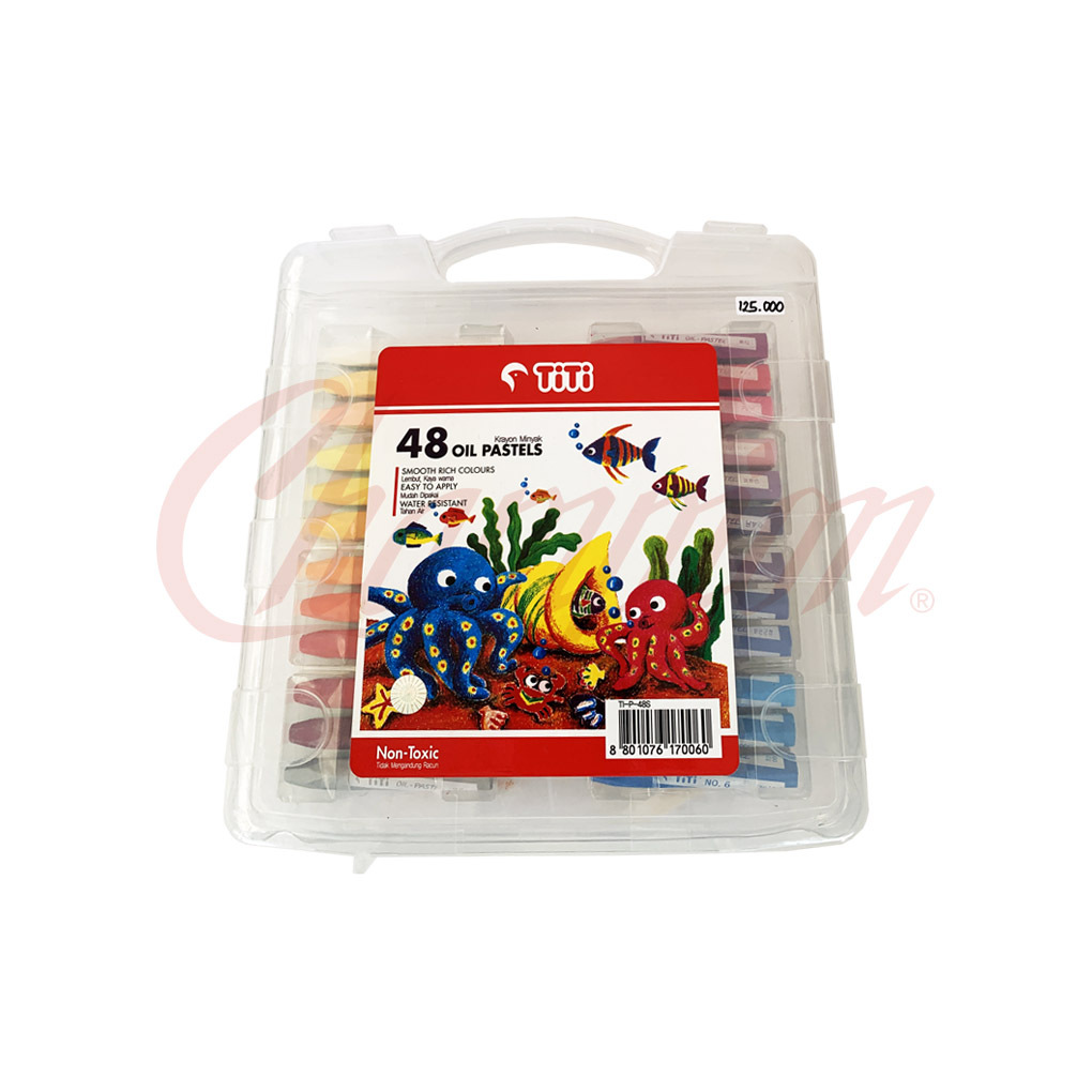 

Crayon Oil Pastel Titi Joyko 24warna/Krayon Mewarnai Gambar 24/36/48 Joyko Titi Pastel