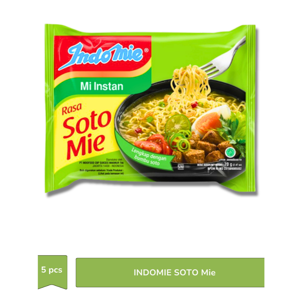 

Mi Instant Kuah Indomie Rasa Soto Mie 5 bungkus