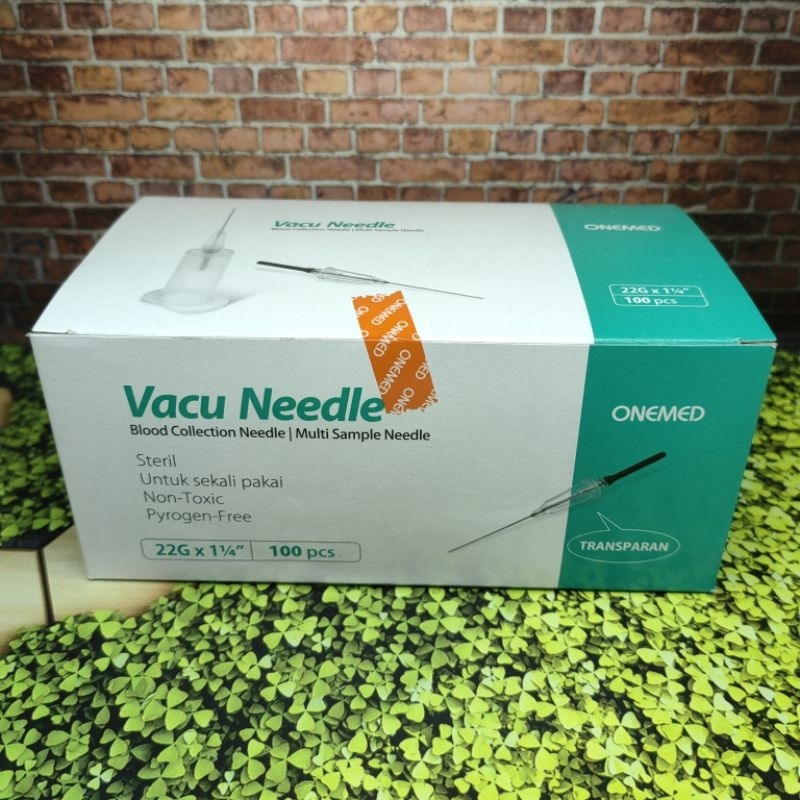 NEEDLE FLASHBACK ISI 100 22G×1 STERILE | VACU NEEDLE INDIKATOR TRANSPARAN