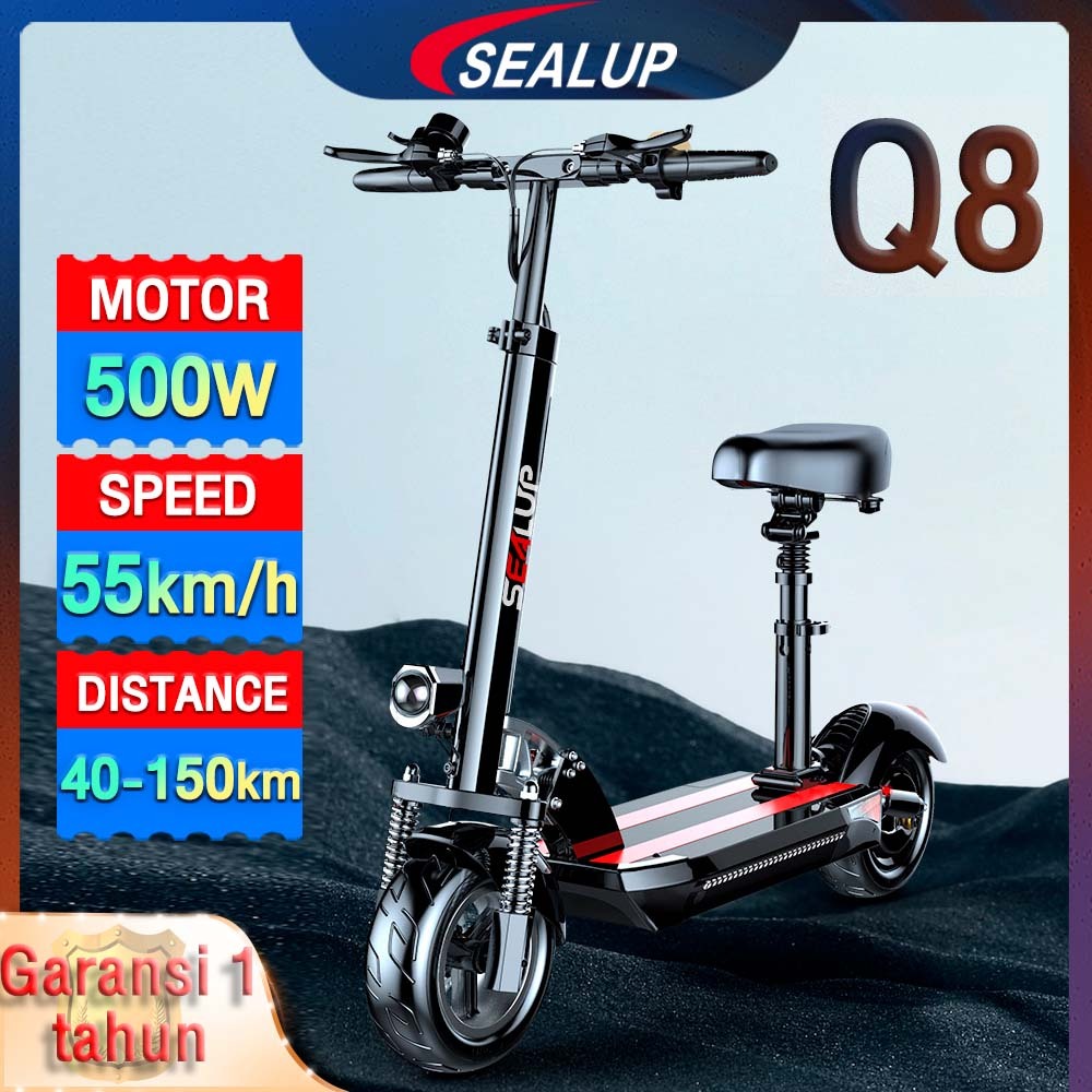 Skuter listrik SEALUP Q8 Electric Scooters 48V 500W 400W 11inch ban tubeless Skuter Elektrik Lipat d