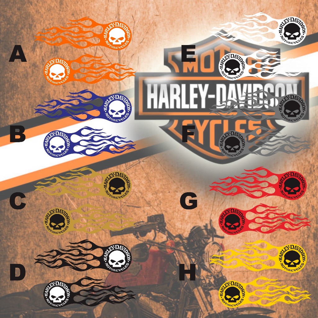 Sticker Tangki Motor Punisher Skull classic xsr w175 cb royal enfield Harley Davidson