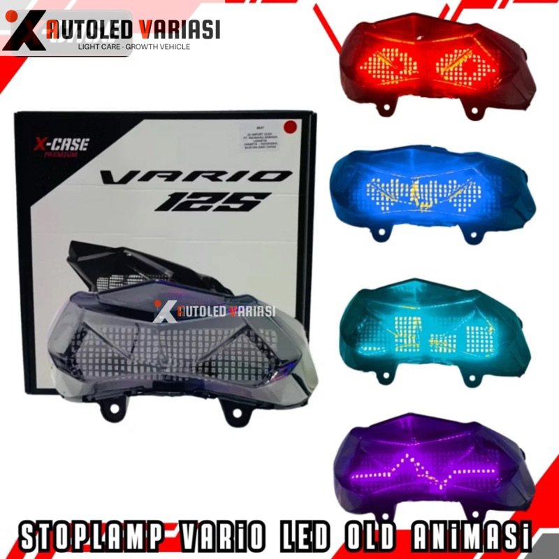Lampu Stop Belakang Vario 125 150 Old 2015 2017 20 Mode Running Text Otomatis Plus Lampu Sen Led Old