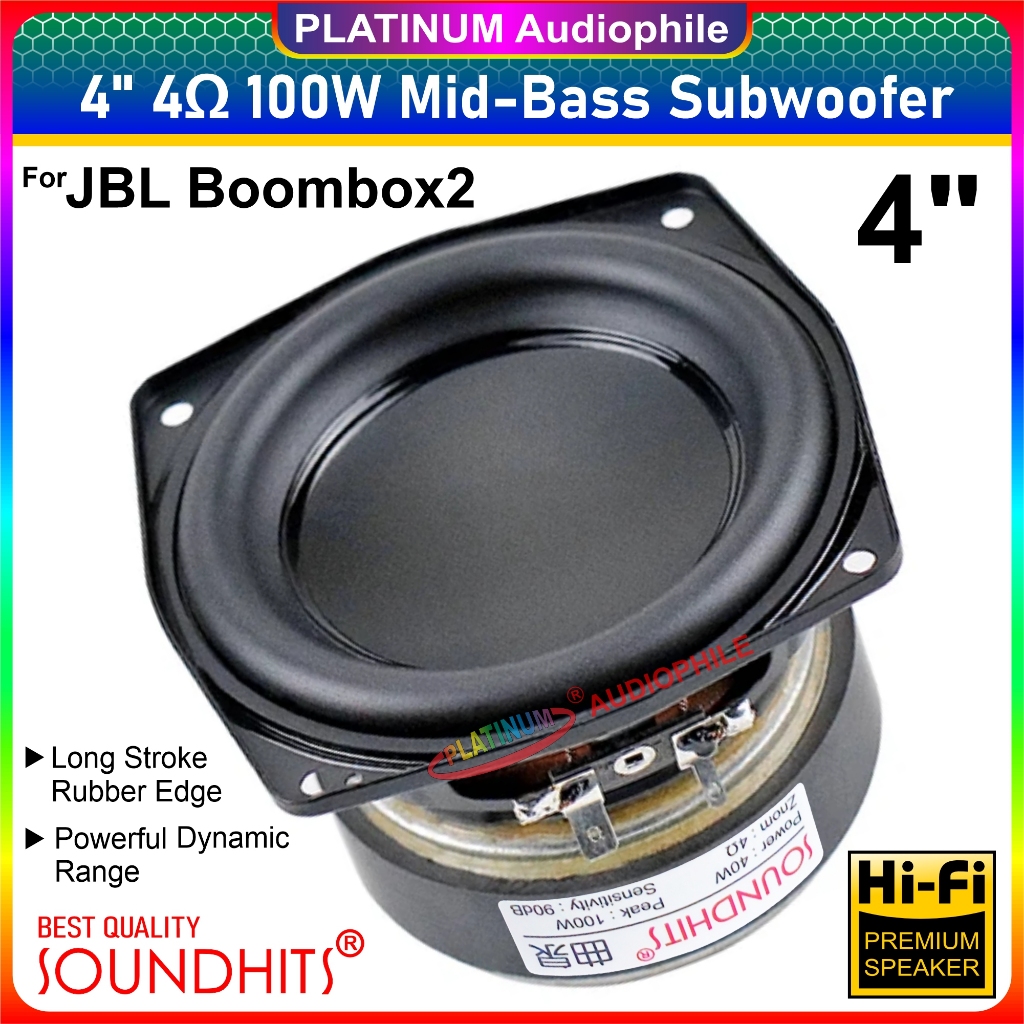 Speaker 4 inch Mid-Bass Woofer Super Bass Subwoofer 4 ohm 40W-100W for JBoombox SW-405M
