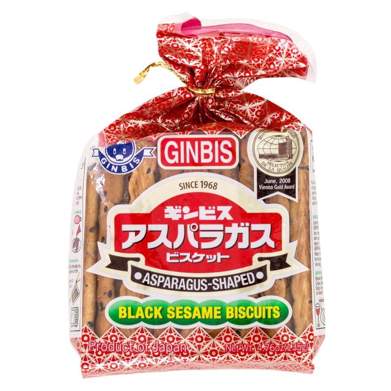 

Ginbis Asparagus-Shaped Black Sesame Biscuits 135gr