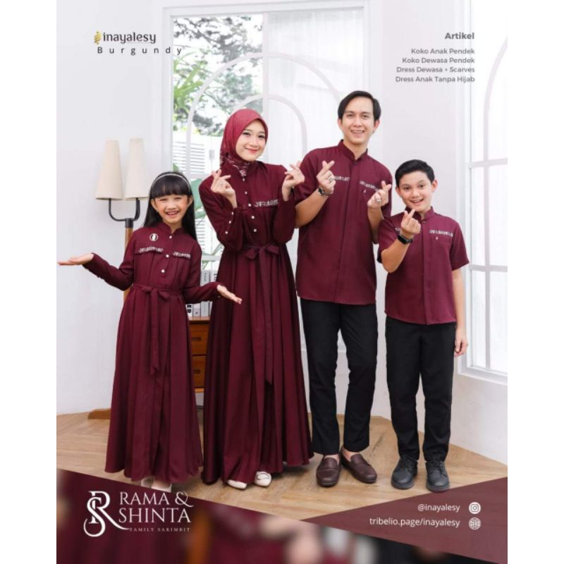 baju couple ayah ibu anak | sarimbit lebaran keluarga 2025 premium murah