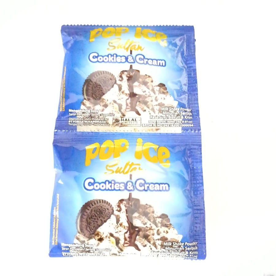 

Pop Ice 25g / Minuman Serbuk Aneka Rasa - cookis cream 1 Pcs