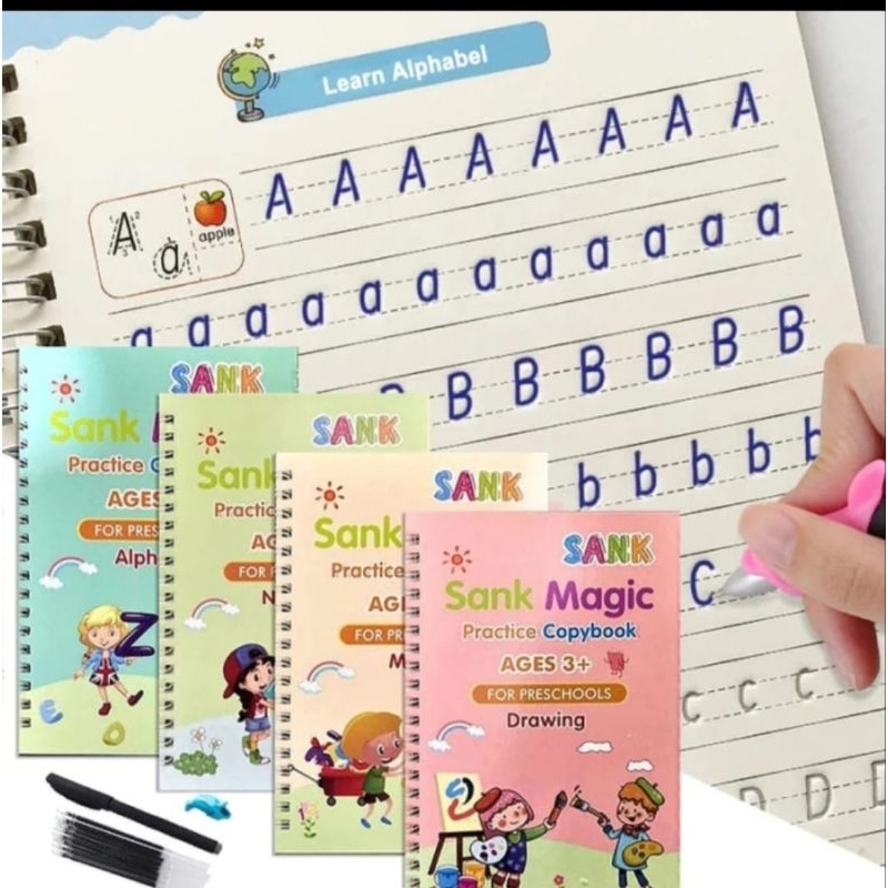 

Sank Majic Book Buku Ajaib Belajar Anak 1 Set 4 Buku + Pulpen + 5 refill