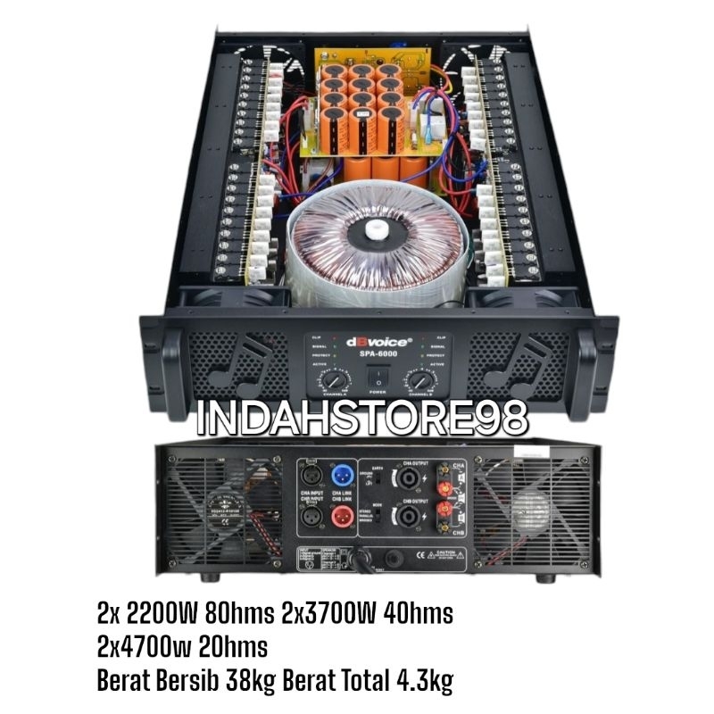 Power dBvoice SPA 6000 Class GB Power 2 Channel Original dB Voice SPA 6000
