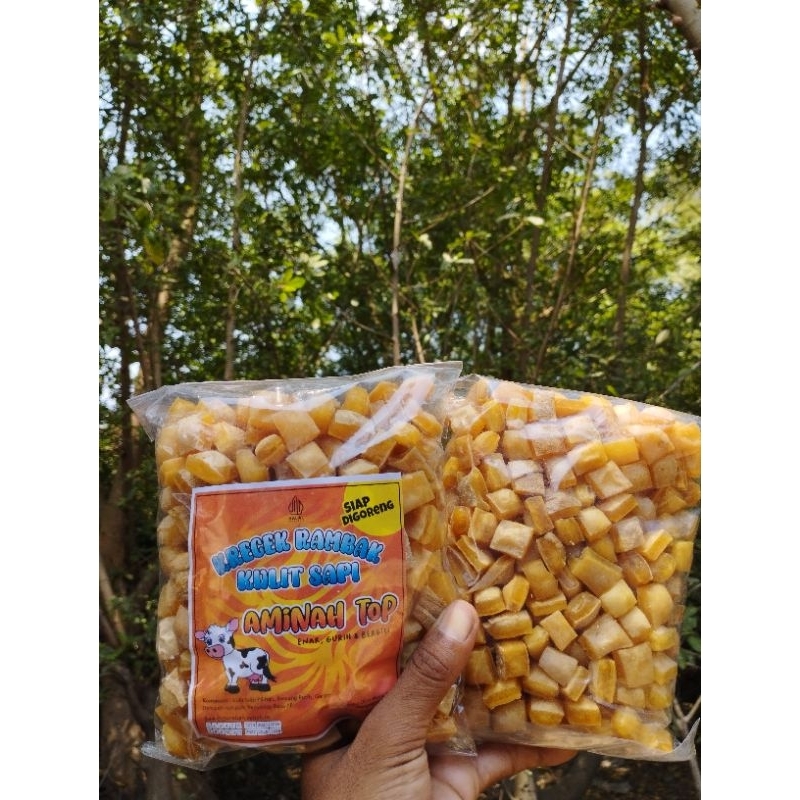 

Krecek rambak kulit sapi/dorokdok mentah/krupuk kulit mentah/krupuk kulit sapi asli/ varian kotak dadu super 500gram