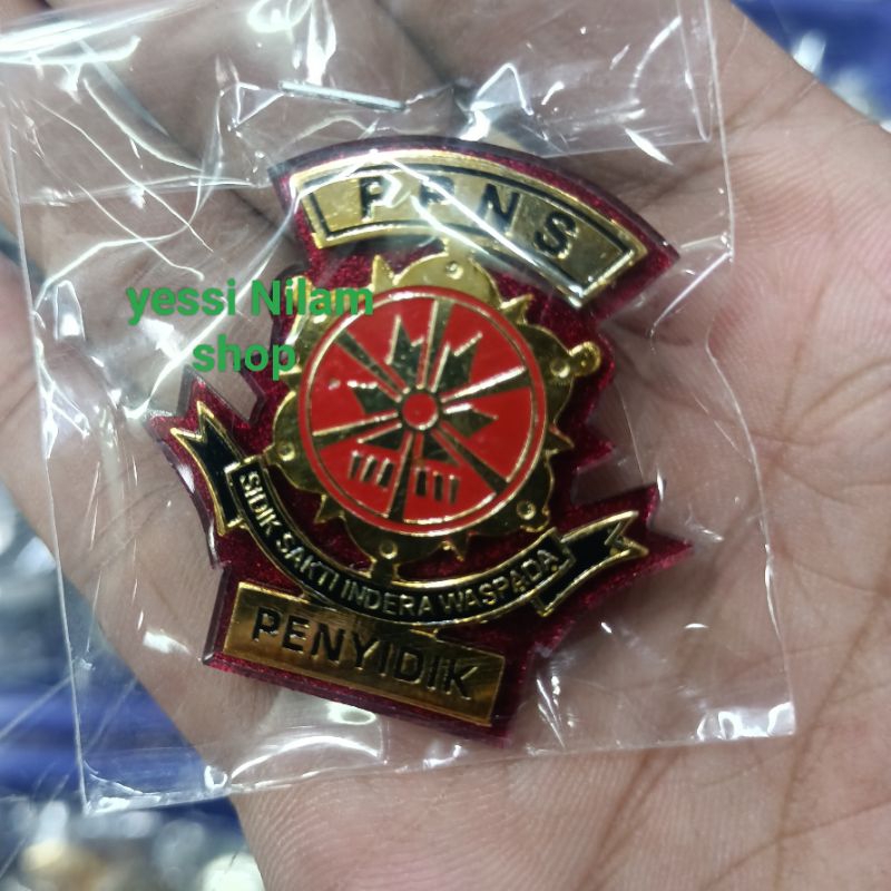 lencana pin PPNS lapis mika kancing magnet