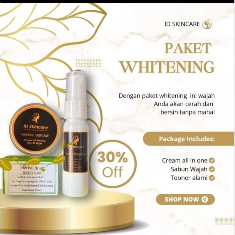 DIJAMIN ORI idglow paket whitening(kulit normal)