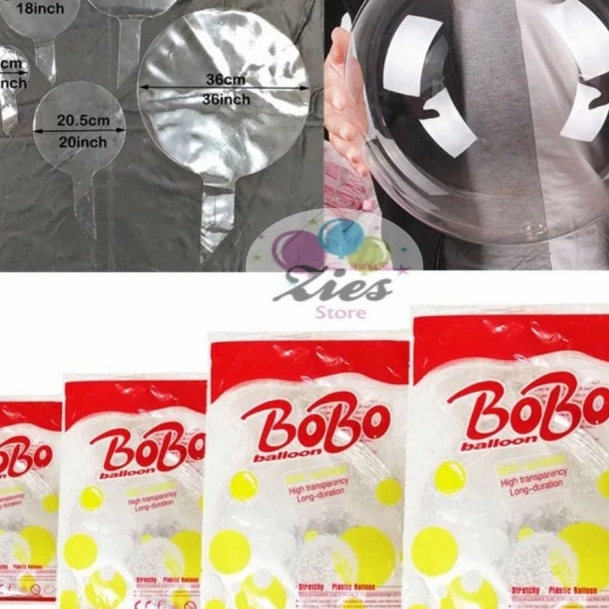 TERLARIZZZ balon bobo pvc 24inch  balon transparan  balon bening perpack isi 5