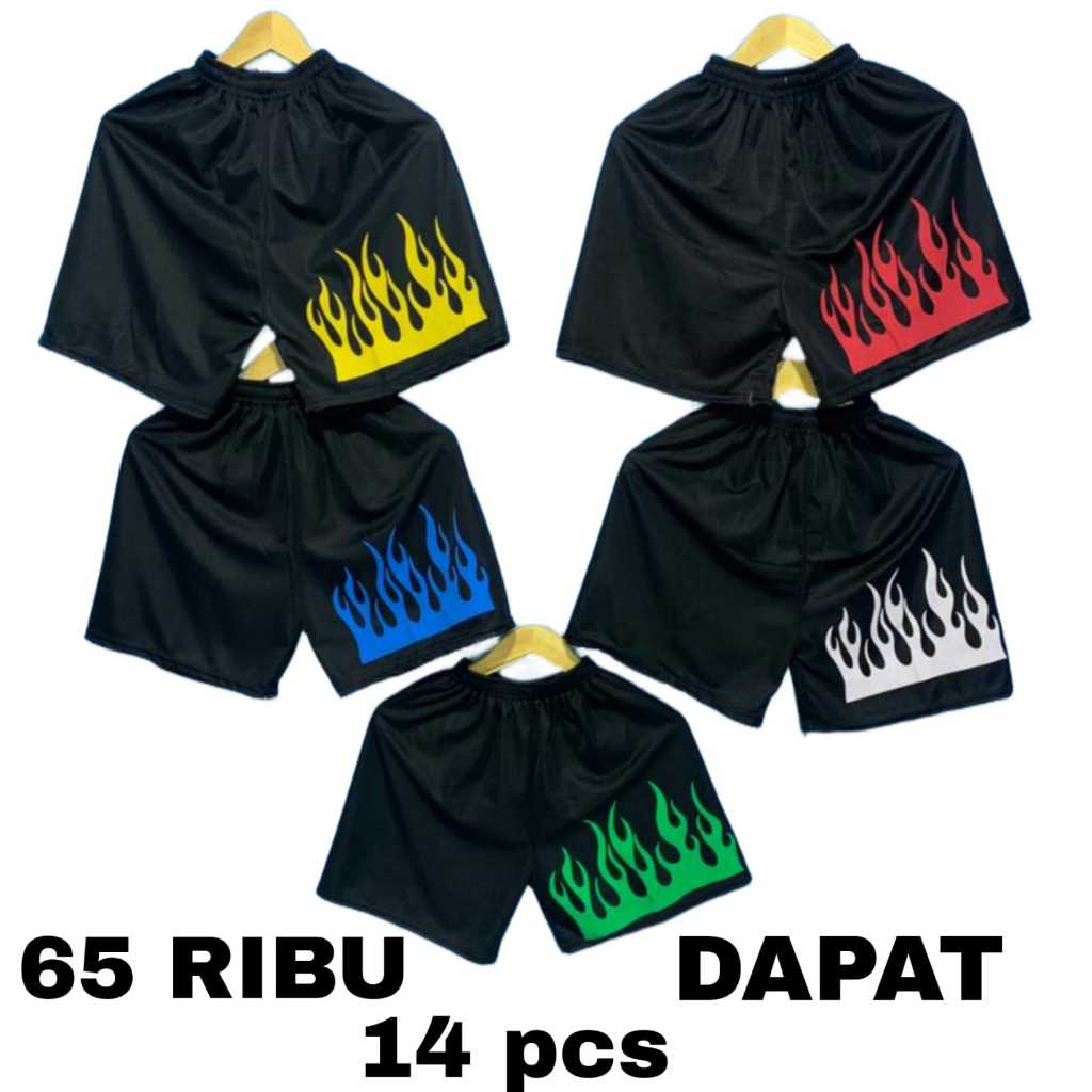 TURUN HARGA!! CELANA SANTAI KOLOR PENDEK MOTIF API PRIA DEWASA 65 RIBU DAPAT 14 PCS/CELANA SANTAI KO
