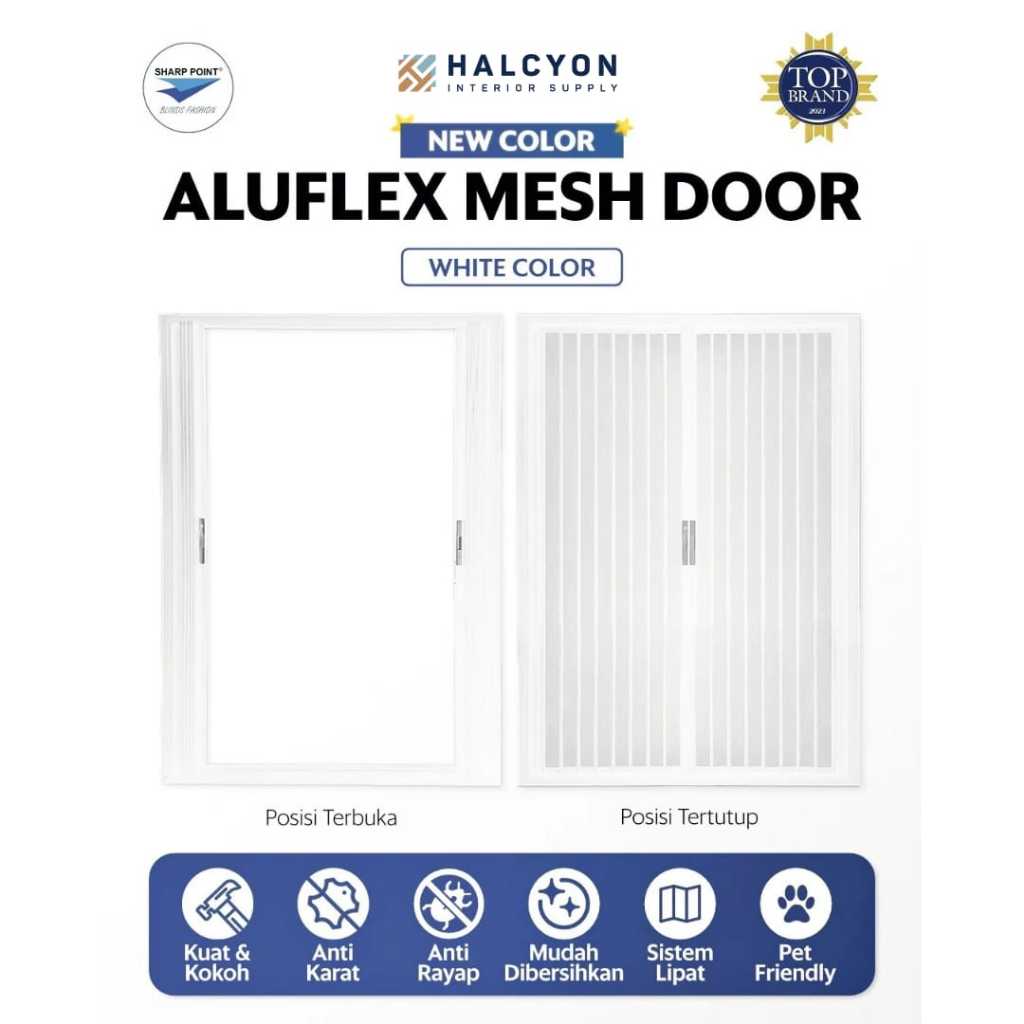 Aluflex / Pintu Kawat Nyamuk Lipat / Pintu Lipat Alumunium / Folding Screen Alumunium