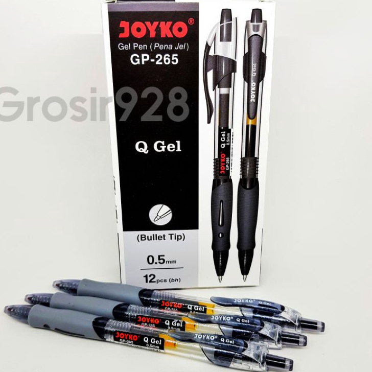 

STOK SEDIKIT Per 12 Pulpen Ballpoint Gel Q Gel Pen GP 265 Hitam 5 mm