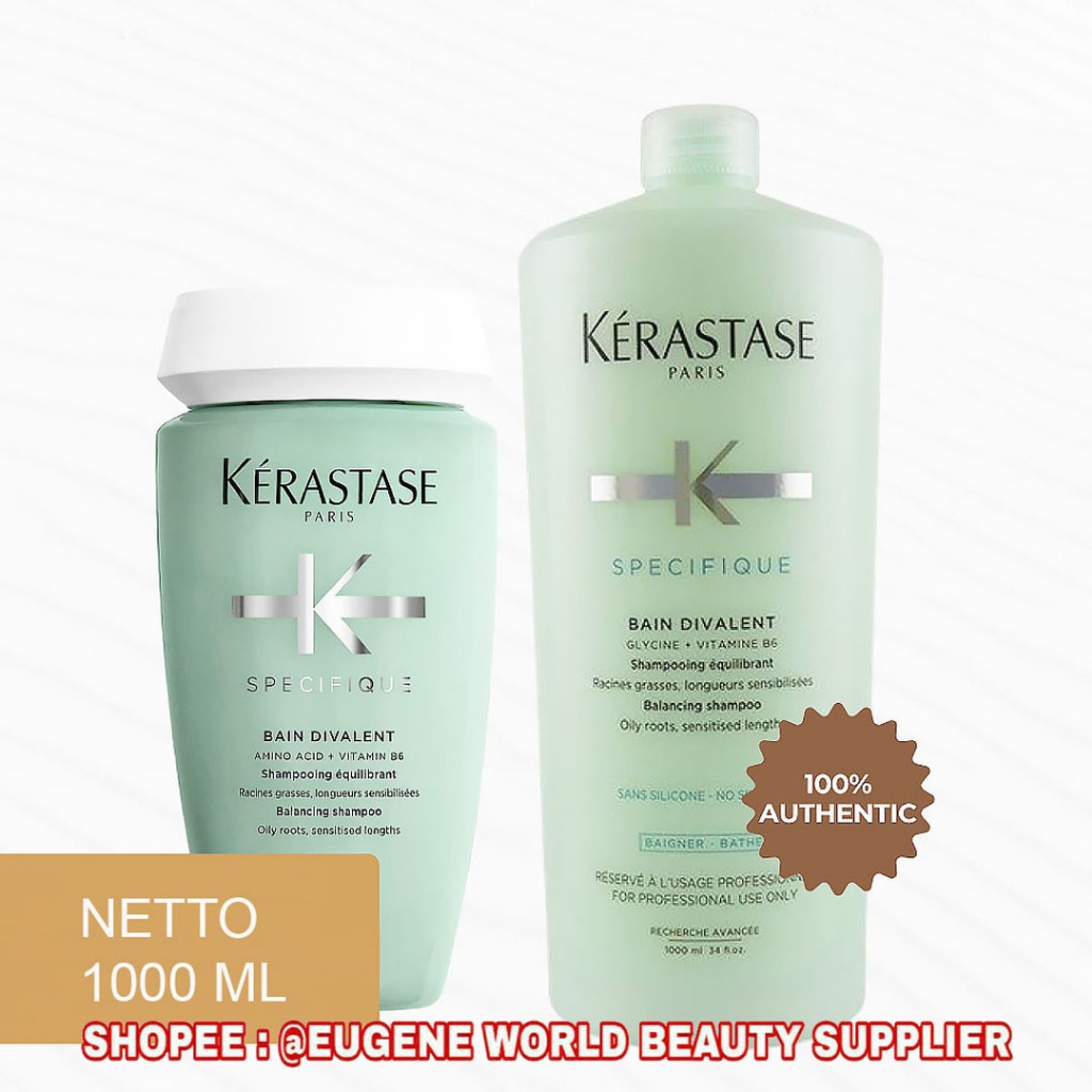 NEW -  1000ML KERASTASE SHAMPOO 1 LITER : KERASTASE SPECIFIQUE BAIN DIVALENT SHAMPOO