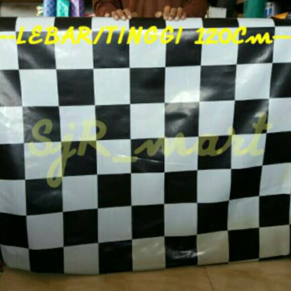 PROMO AWAL TAHUN KARPET LANTAI KARPET MEJA Harga Per 1 Meter CATUR HITAM PUTIH  Karpet Plastik Lanta
