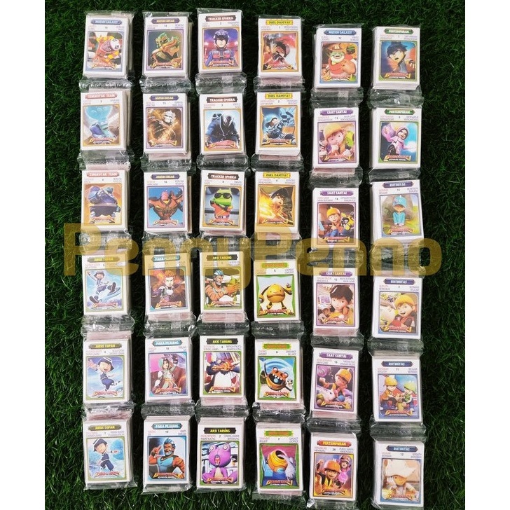 HARGA SPESIAL 12 Sachet  384 Kartu Kartu Kwartet Jumbo Model Boboiboy Naruto Ultraman Pokemon One Pi