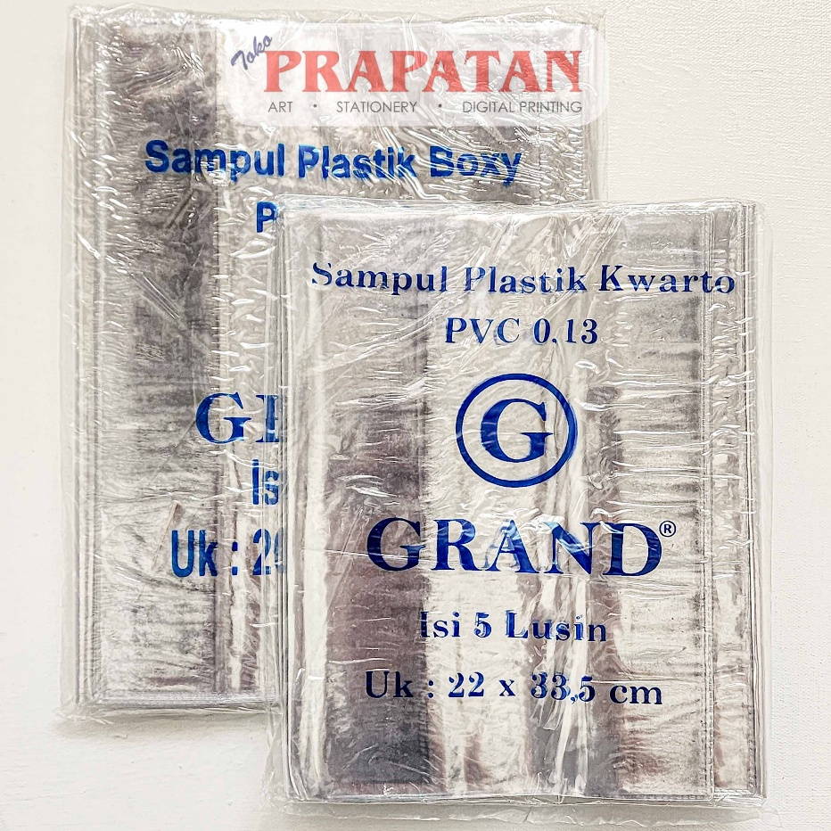 

DIJAMIN MURAH Sampul Buku Mika Bening PVC Grand 12pcs Cover Buku Tulis