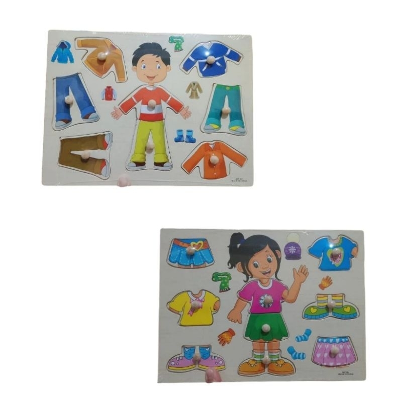 BYBO 822 mainan edukasi anak puzzle knob anak perempuan laki laki peraga paud tk