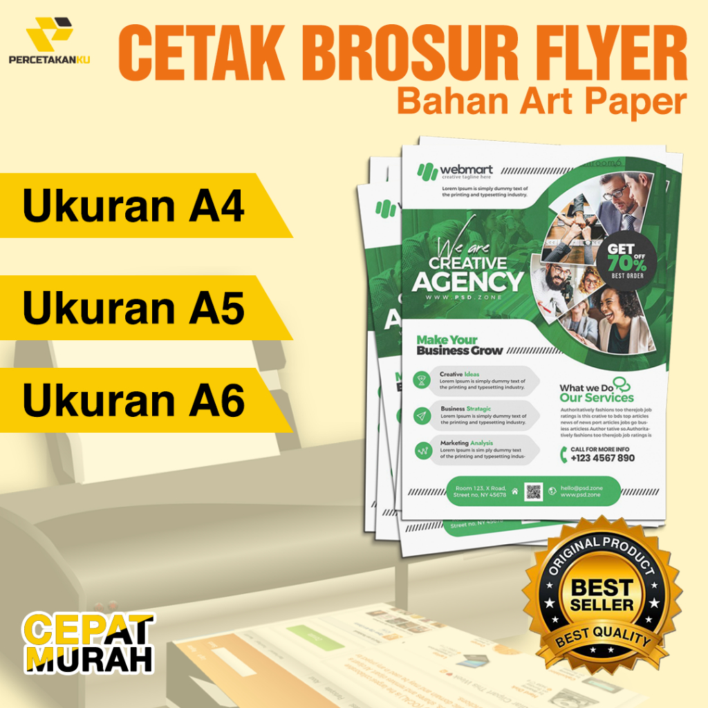 

Cetak Brosur Murah / Cetak Flyer Murah / Tanpa PO
