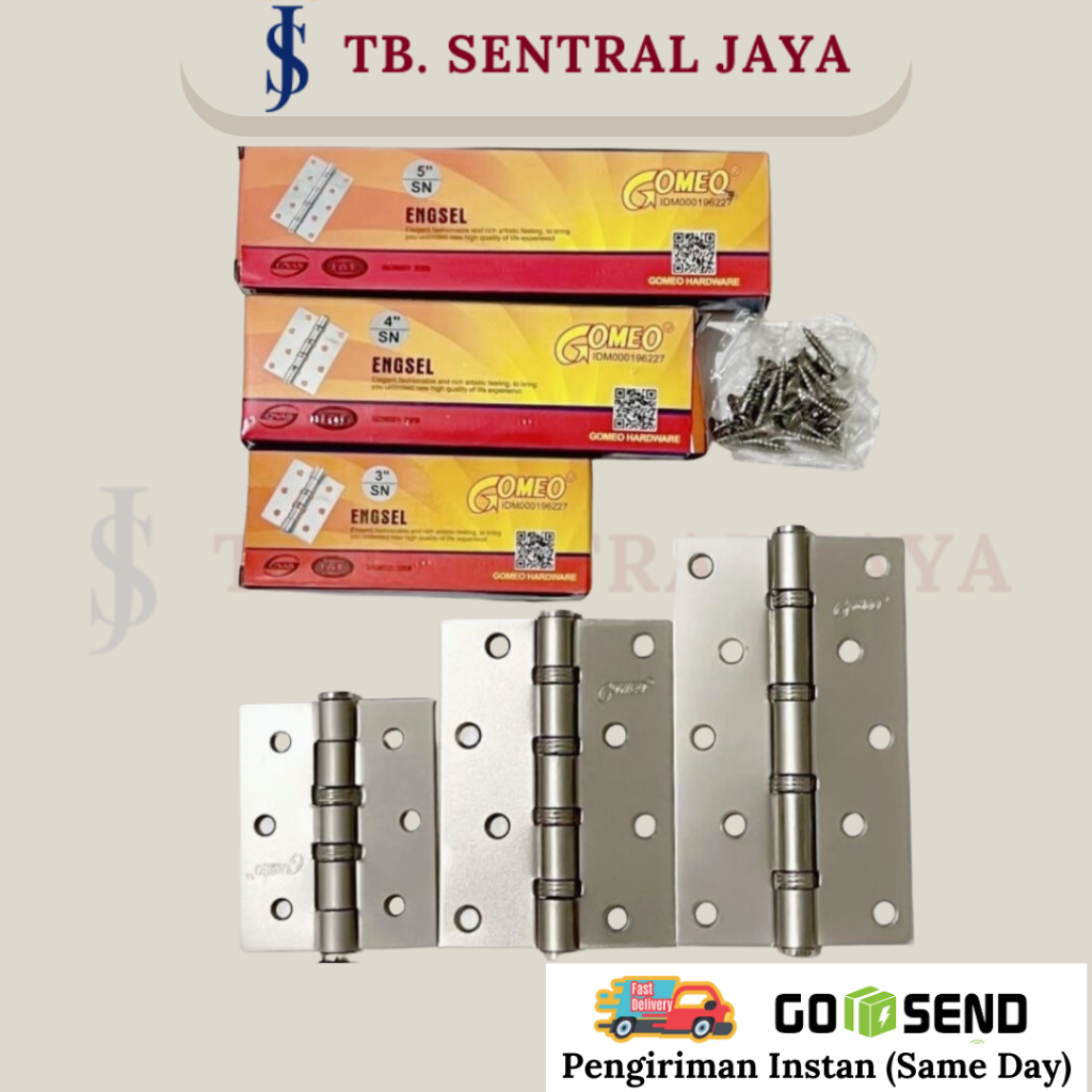 Engsel Pintu Gomeo 3", 4" 5"/Engsel Gomeo/Engsel Pintu & Jendela