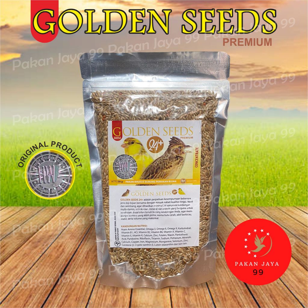 READY GOLDEN SEED HW PREMIUM PAKAN MAKANAN BURUNG BRANJANGAN BR KENARI  SANMA BAHAN KUALITAS IMPORT