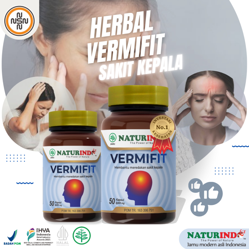 Obat Sakit Kepala Vertigo Pusing Anti Depresan Herbal Vermifit