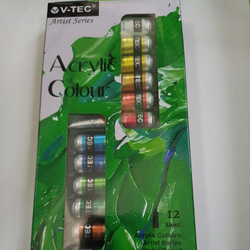 

CAT ACRYLIC COLOUR 12 WARNA V-TEC