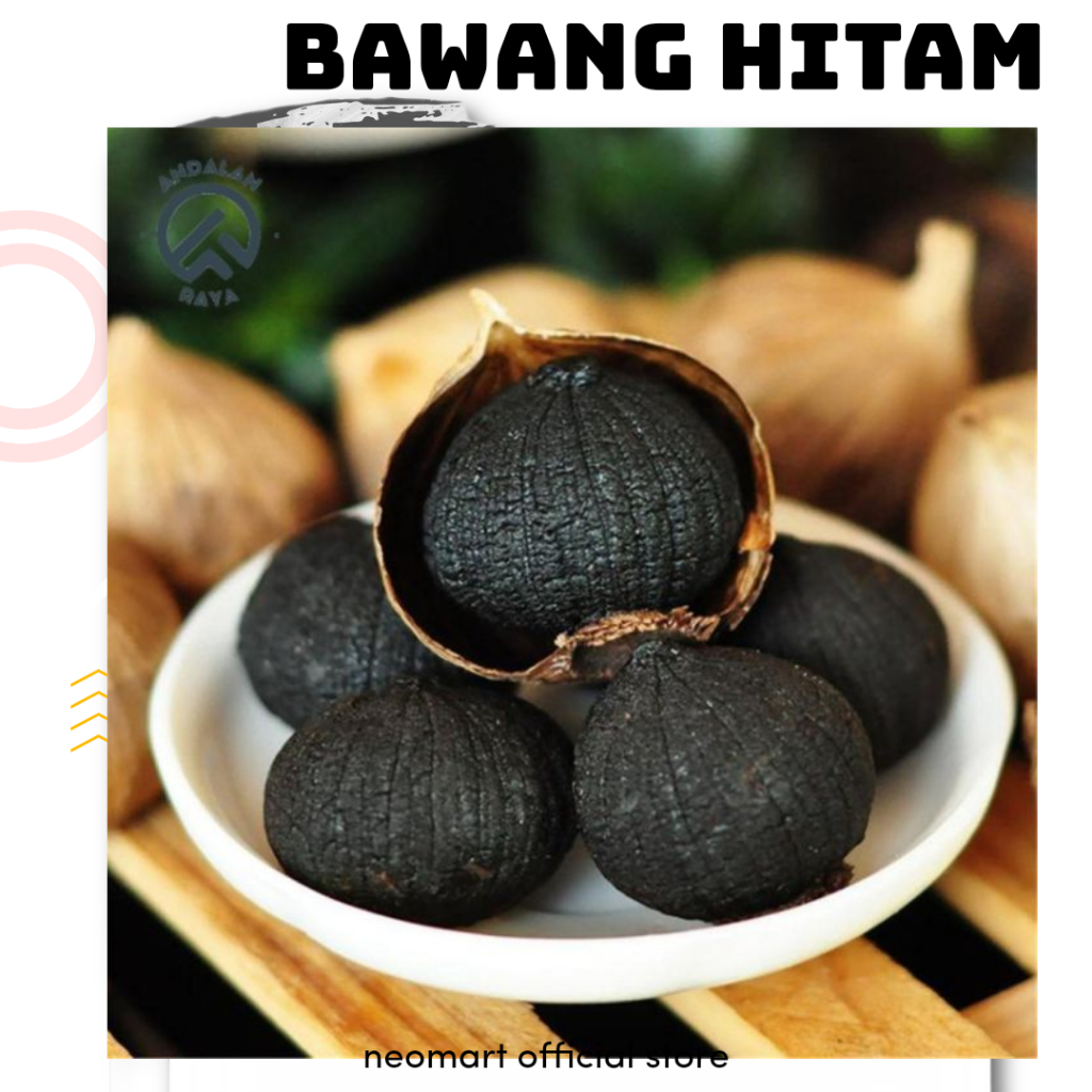 

BAWANG HITAM LANANG 1kg - BLACK GARLIC -BAWANG TUNGGAL HITAM - BAWANG HITAM TUNGGAL