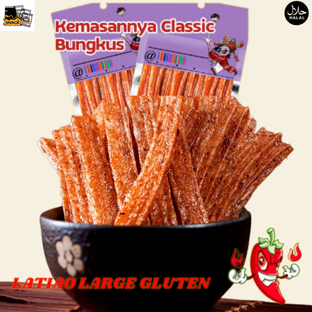 

Big Latiao Snack Halal Keripik Strip Viral Tanpa Gluten Untuk Vegetarian Pedas Gurih