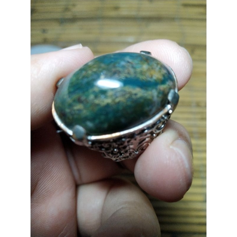 Batu Garut Lumut Hijau Lawas Unik 50/1014