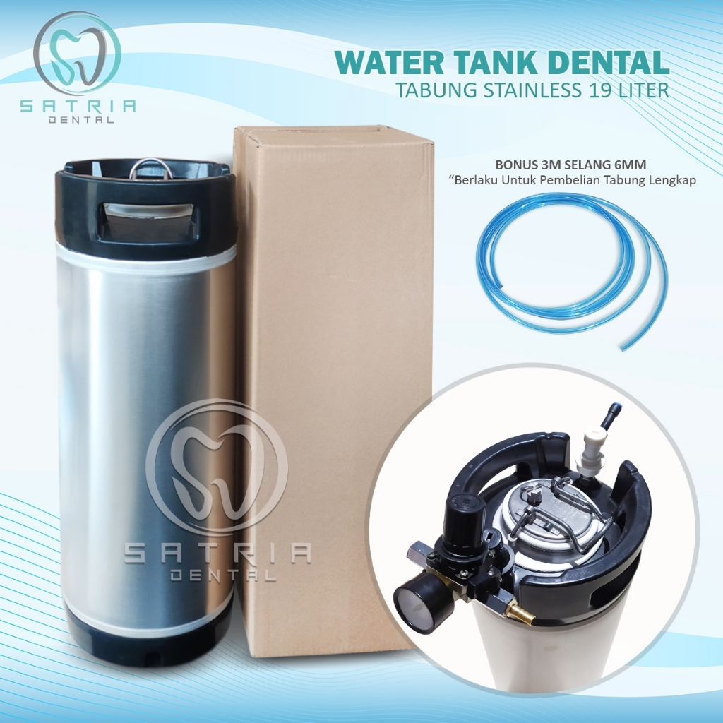 Water Tank Dental Unit Tabung Stainless 19 Liter