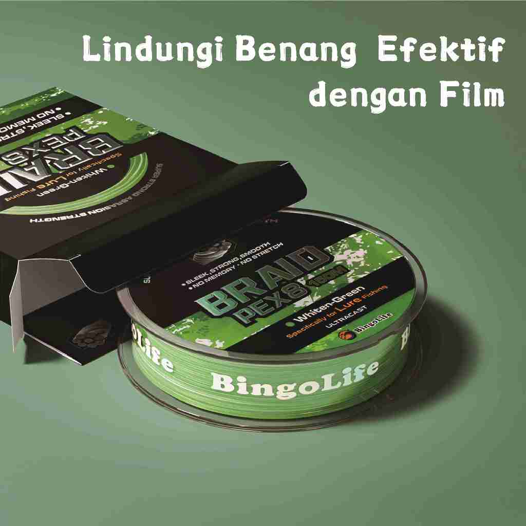 Benang Pancing Halus 150m Tali PE X8 Hijau Pucat Kuat 13lb~86lb Mudah Tenggelam Senar Pancing Kecil 