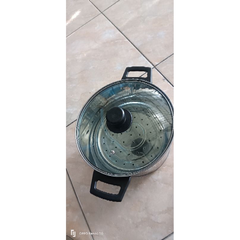 Panci Dandang Kukus Nasi Tutup Kaca