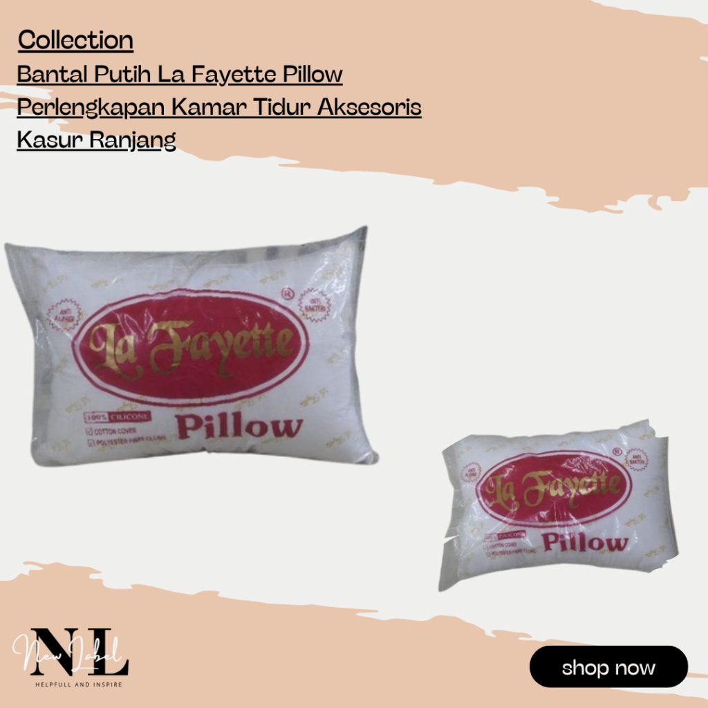 NEWLABEL - BANTAL CILICONE LA FAYETTE NYAMAN DAN ANTI ALERGI