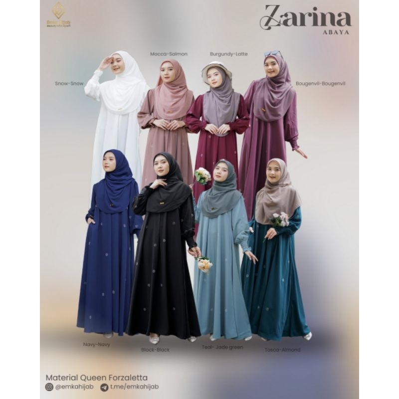 zarina abaya | dress simpel | dress busui by emka hijab
