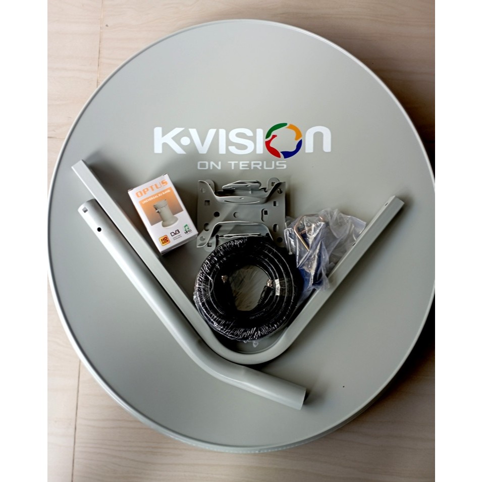 DISH PARABOLA SOLID OFFSET DIAMETER 60CM berikut LNB & Kabel