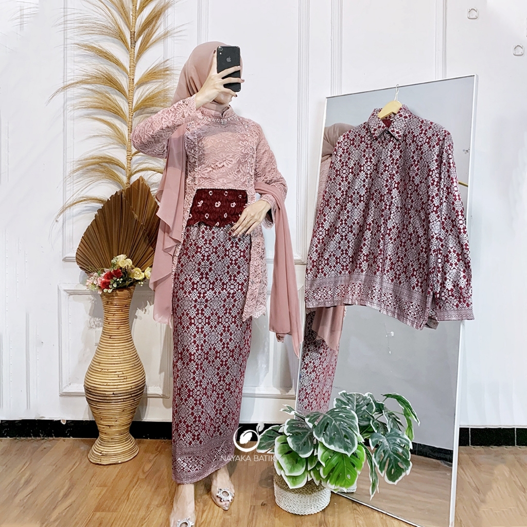 Archabatik Kode A - wisuda NAYRA Kutubaru Oneset Kebaya Kondangan Kekinian Bahan -kebaya lamaran - k