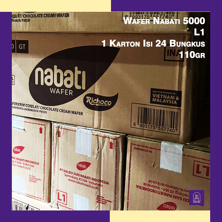 

Nabati Wafer L1 110gr Isi 24Pcs - Nabati 5000 Wafer 1 Karton