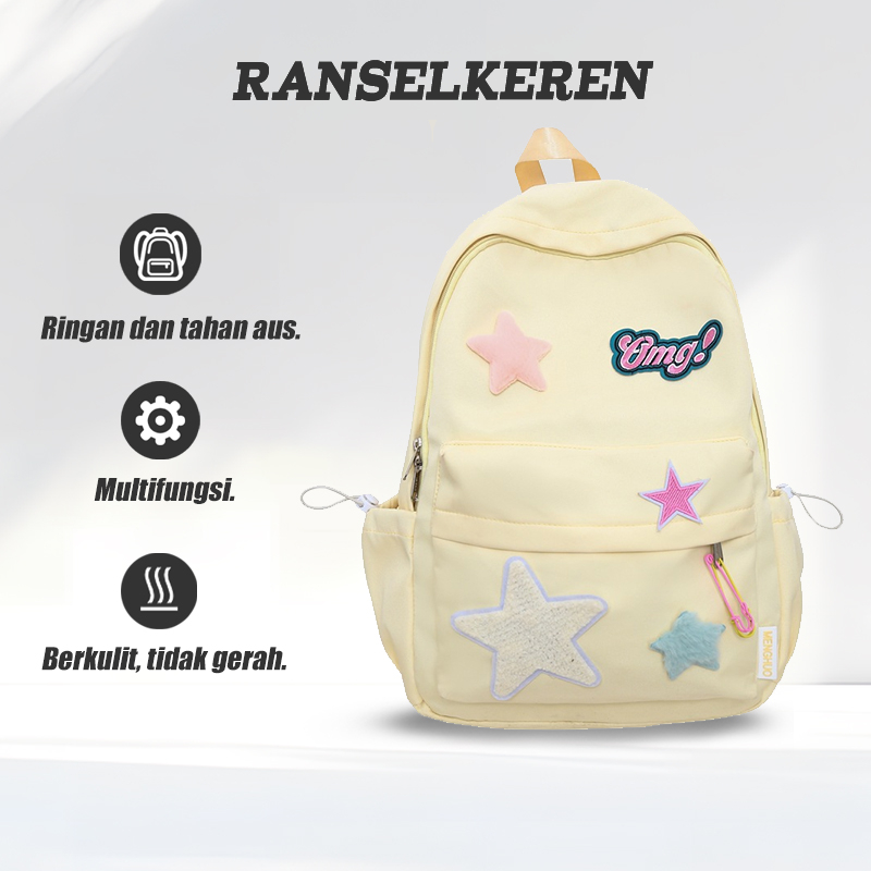 Ransel wanita korean style tas ransel aesthetic korean style tas ransel lucu korean style tas sekola