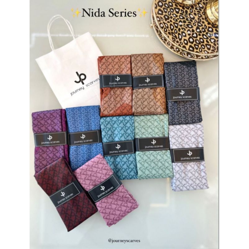 COD HIJAB JP NIDA SERIES ORI 100% by Journey Scarves,hijab segiempat bahan voal