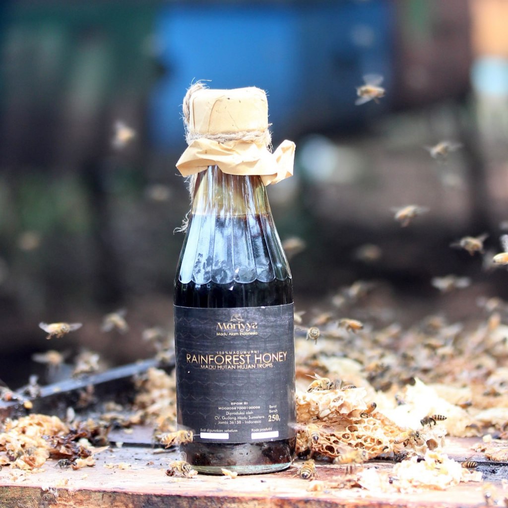 MORIYYA Madu Liar 1000% Murni Asli Super Natural Honey dari Lebah Apis Dorsata Nektar Hutan Hujan Tr