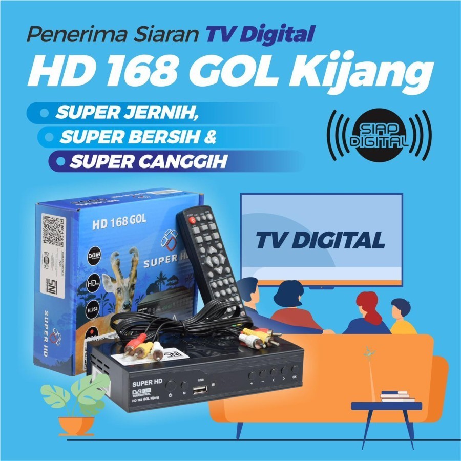 STB SET TOP BOX DVBT2 OPTUS SUPER HD TV DIGITAL 168 KIJANG