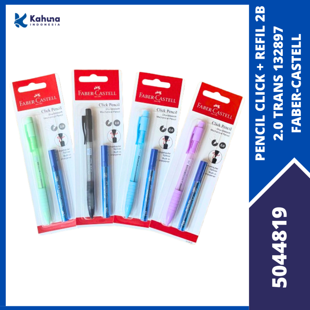 

PENCIL MEKANIK CLICK 2.0 MM PASTEL BLISTER + REFIL SET 132897 FABER CASTELL [5044819]