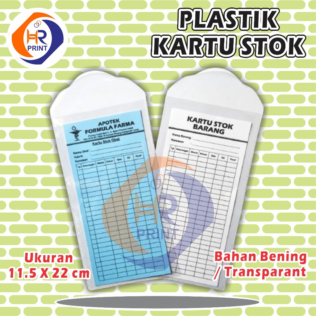 Plastik Kartu stok ecer - plastik stok obat stok gudang