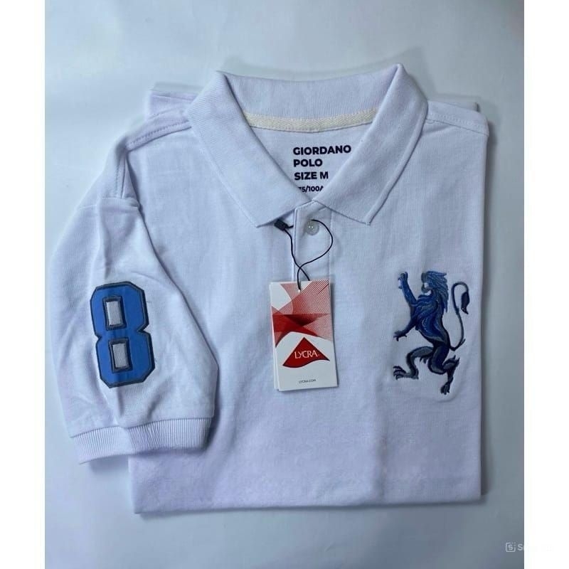 Kaos kerah GIORDANO 3D Lion mens shirt/POLO SHIRT
