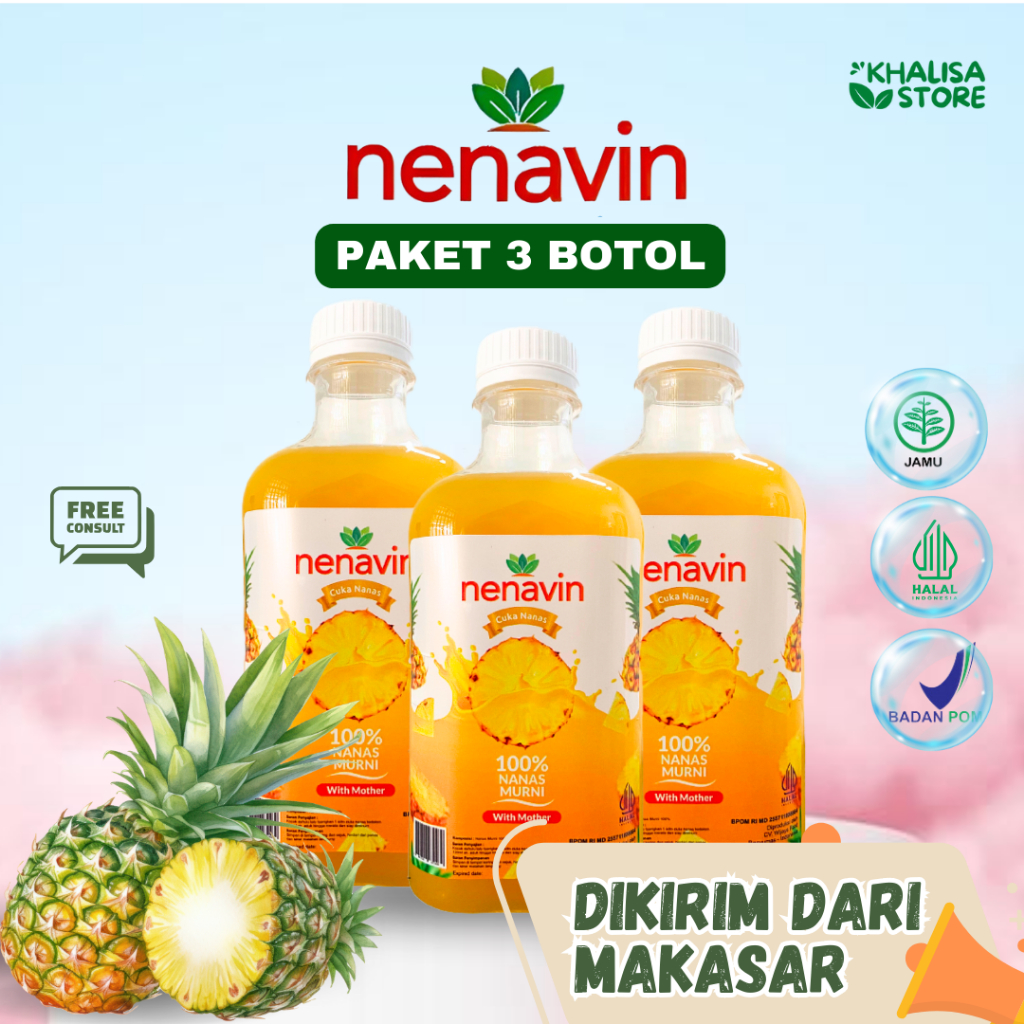 

NENAVIN (3 BOTOL) - Cuka Nanas Herbal Membantu Mengatasi Diabetes, Menurunkan Gula Darah dan Kolesterol Terbuat dari 100% Nanas Asli dan Mengandung Inang Nanas