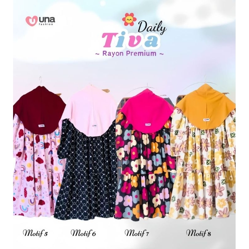 Tiva Daily una fashion|| gamis anak rayon || gamis daily || gamis sehari hari